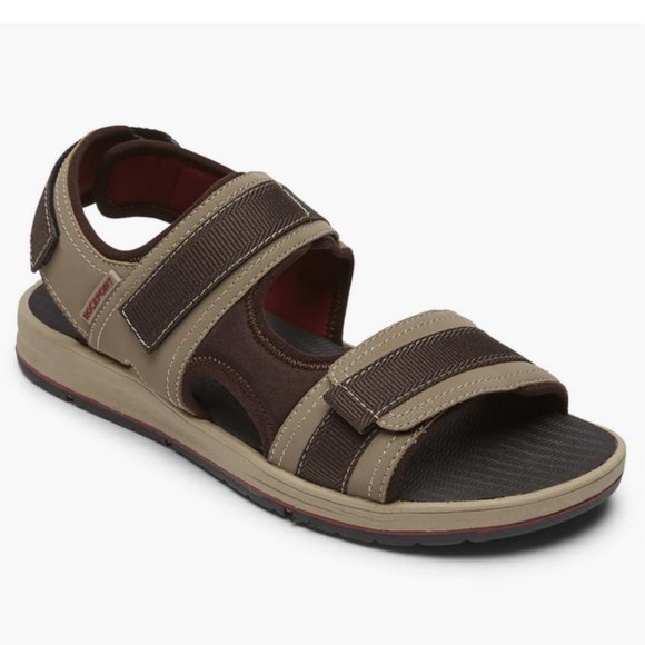 ROCKPORT Men's Leather Strap Sport Sandals Size 13 Wide - Picture 2 of 8